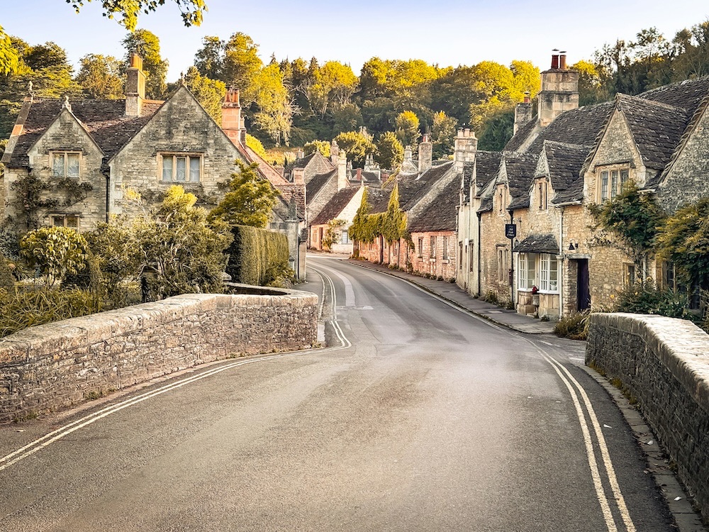 By Brook stream flowing through Castle Combe